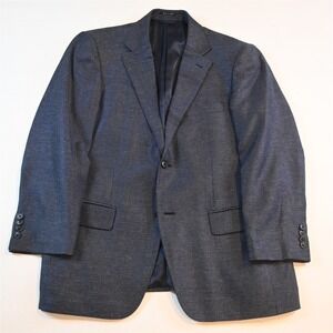 Ibiza 40S Blue Birdseye 100% Silk Tweed Mens Blazer Suit Jacket Sport Coat